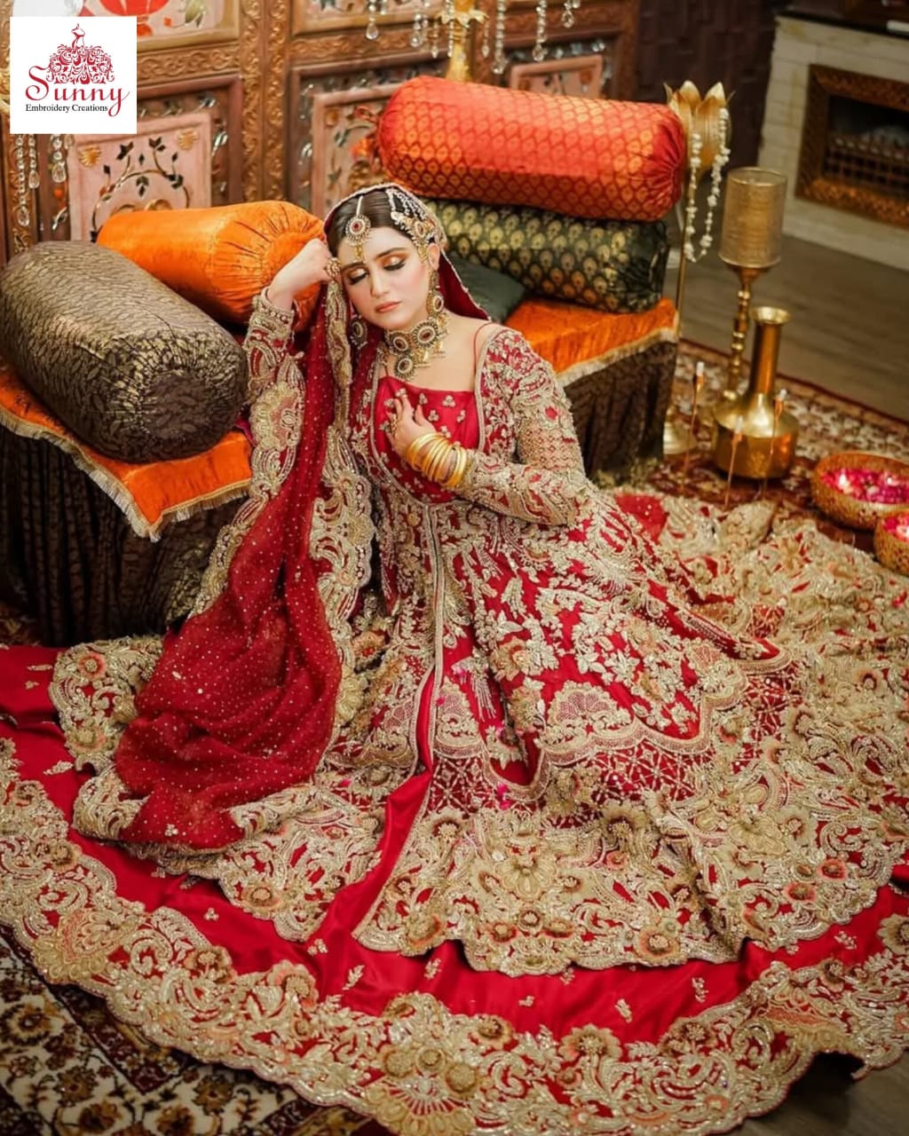 Love In Red Bridal Wear - SUNNY Embroidery Creations
