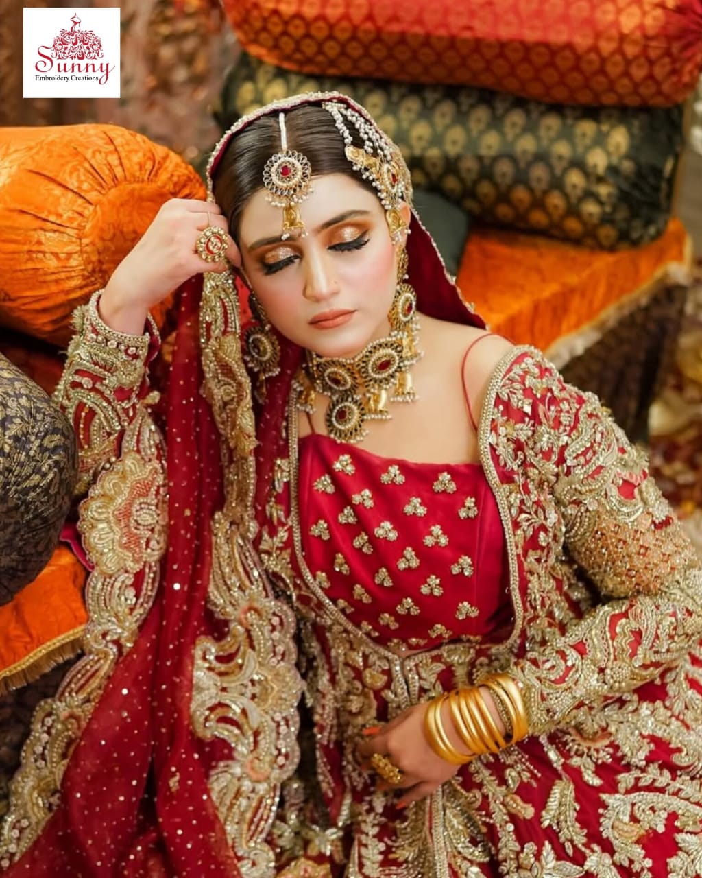 Love In Red Bridal Wear - SUNNY Embroidery Creations