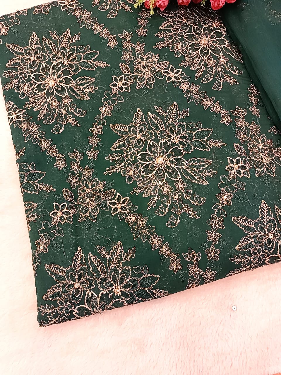 Green Haven Party Wear - SUNNY Embroidery Creations