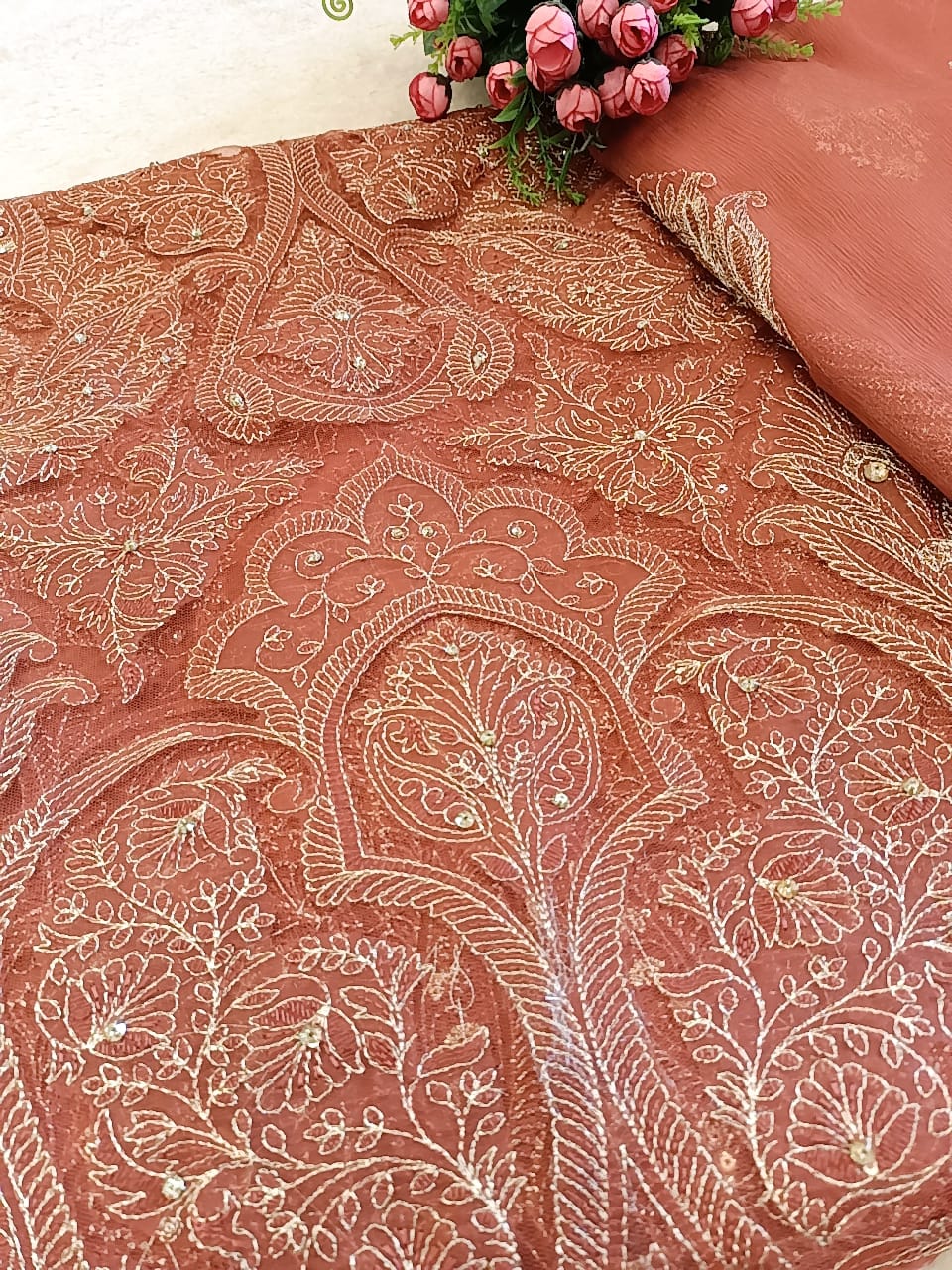 Earthy Oasis Party Wear - SUNNY Embroidery Creations