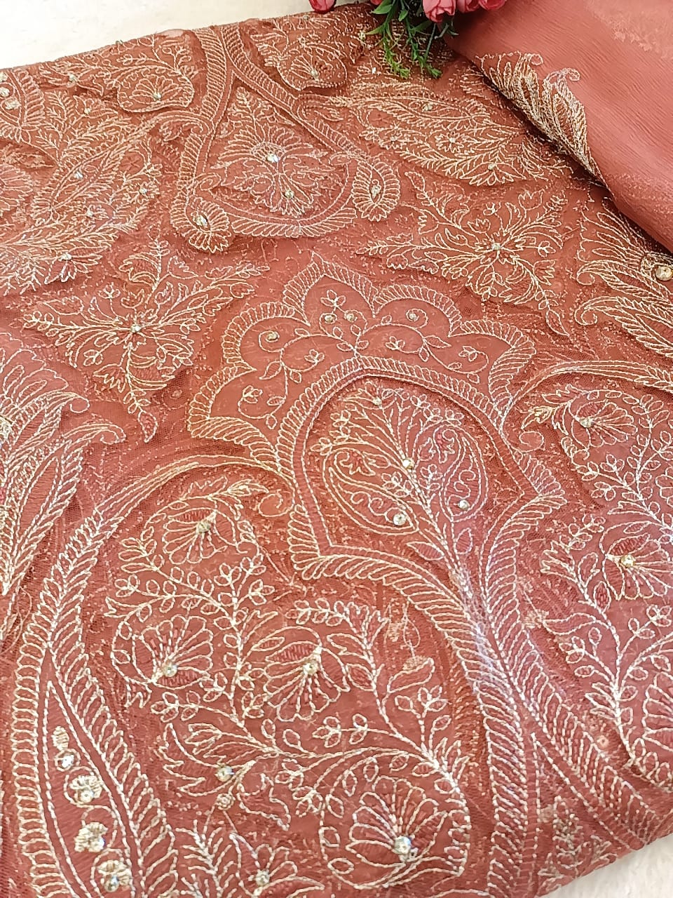 Earthy Oasis Party Wear - SUNNY Embroidery Creations