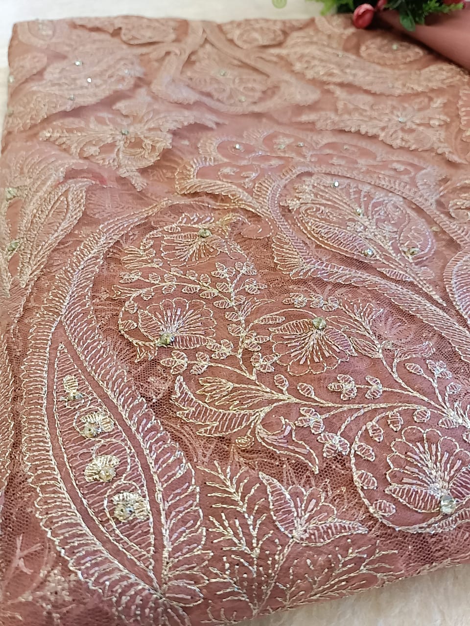 Coral Crush Party Wear - SUNNY Embroidery Creations