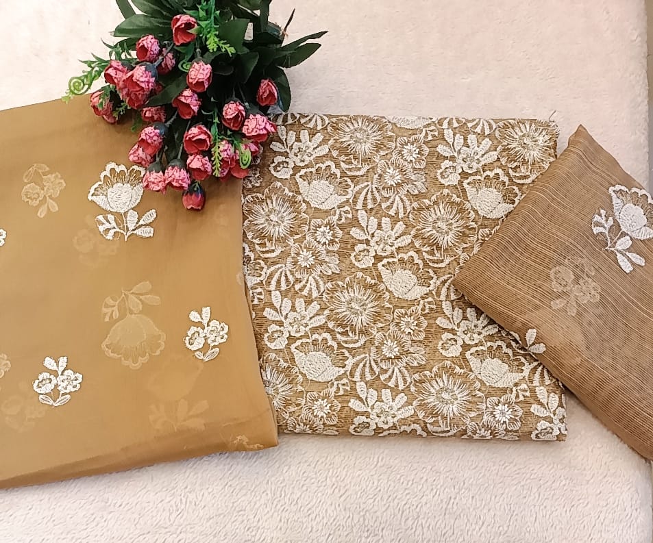 Cotton Net Party Wear - SUNNY Embroidery Creations