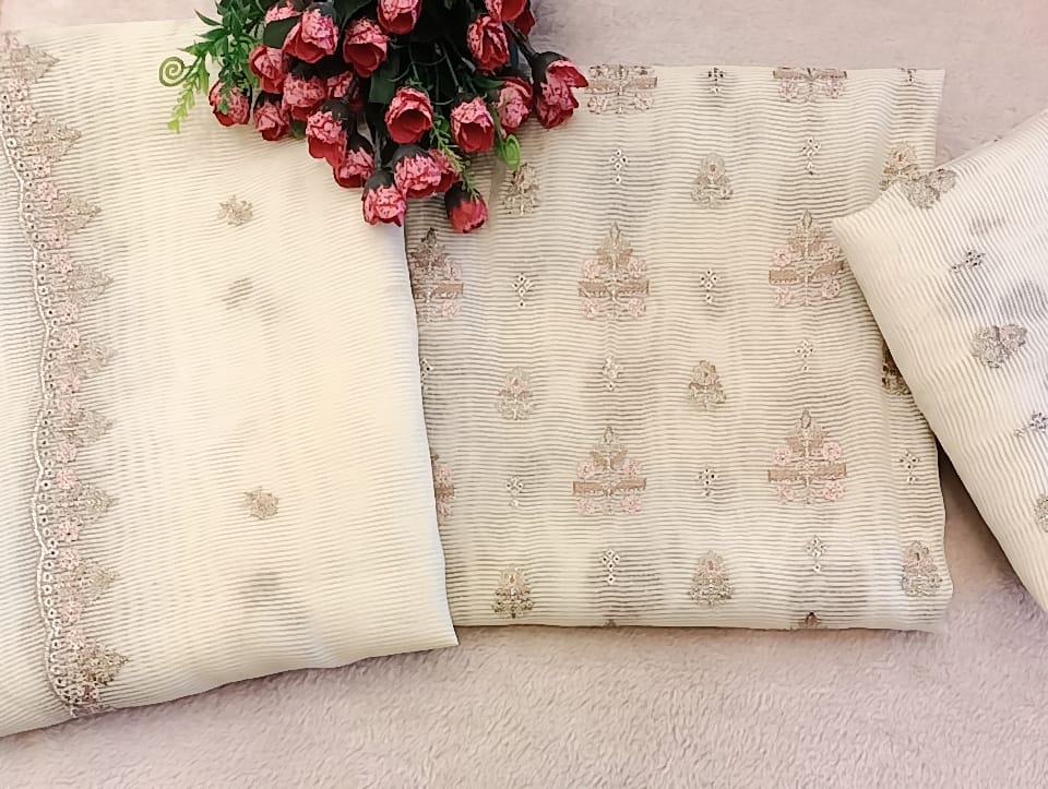 Cotton Net Party Wear - SUNNY Embroidery Creations