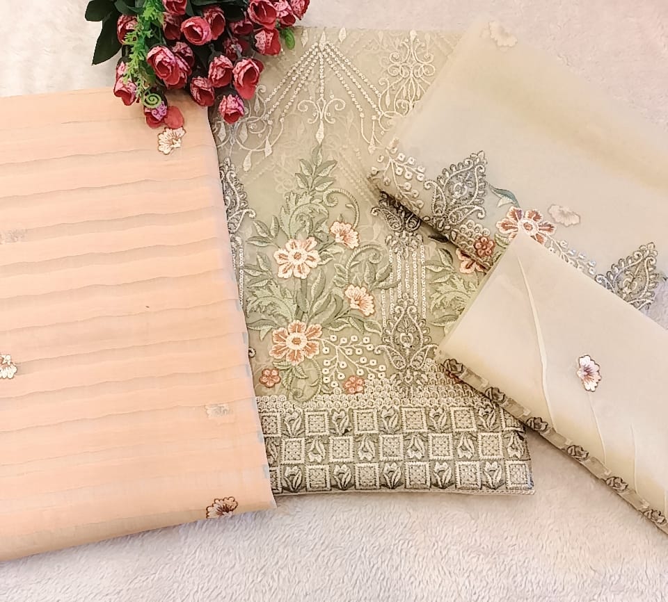 Cotton Net Party Wear - SUNNY Embroidery Creations