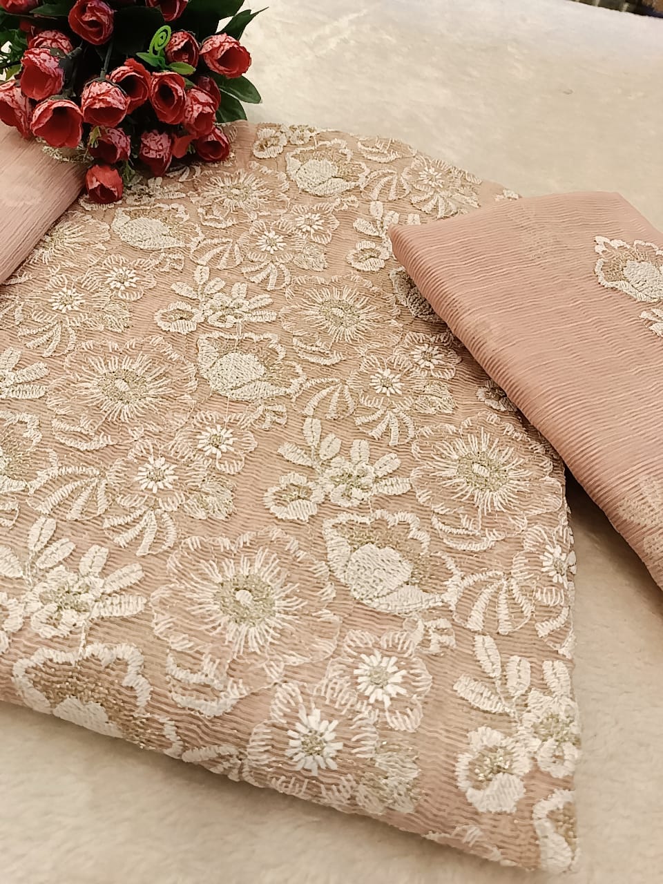 Cotton Net Party Wear - SUNNY Embroidery Creations
