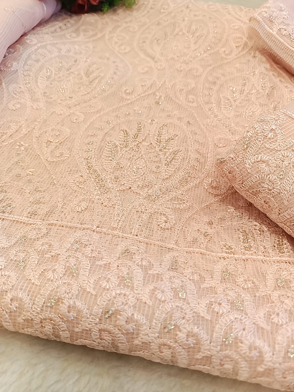 Cotton Net Party Wear - SUNNY Embroidery Creations