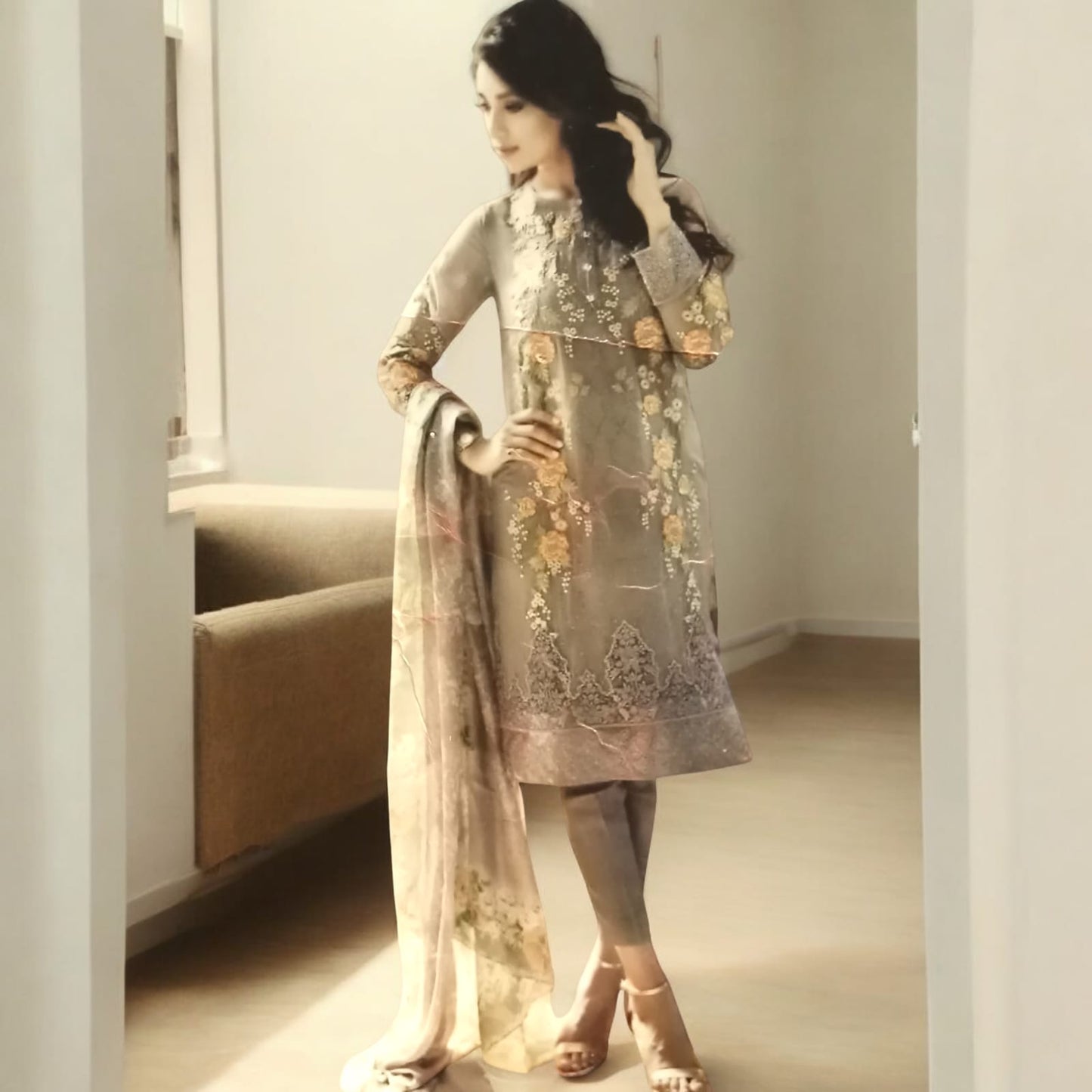 Luxury Party Wear Dress - SUNNY Embroidery Creations