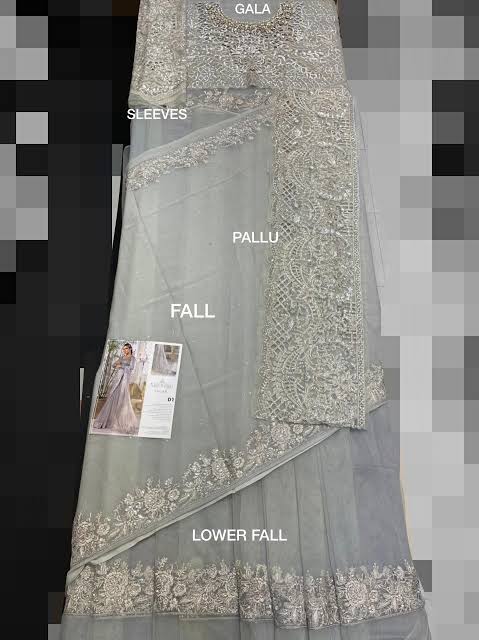 Luxury Un-stitched Saree - SUNNY Embroidery Creations