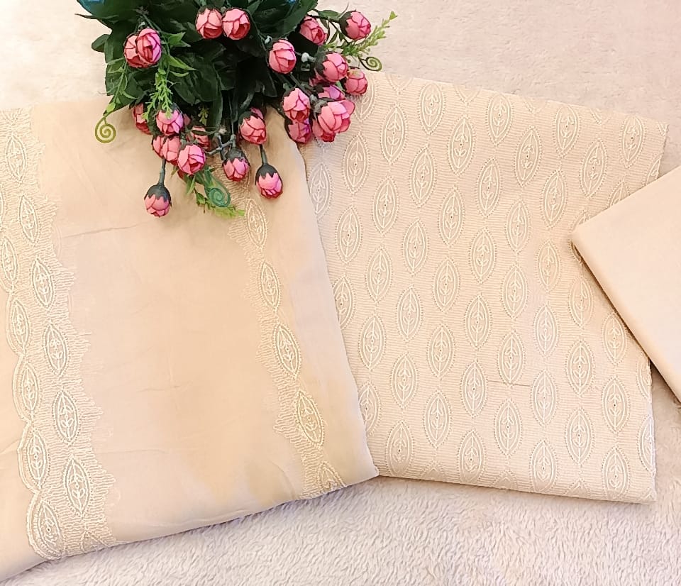 Chikan kari Lawn Dress - SUNNY Embroidery Creations