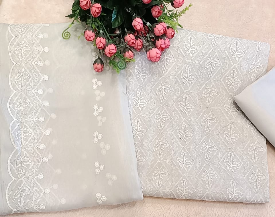Chikan Kari Lawn Dress - SUNNY Embroidery Creations