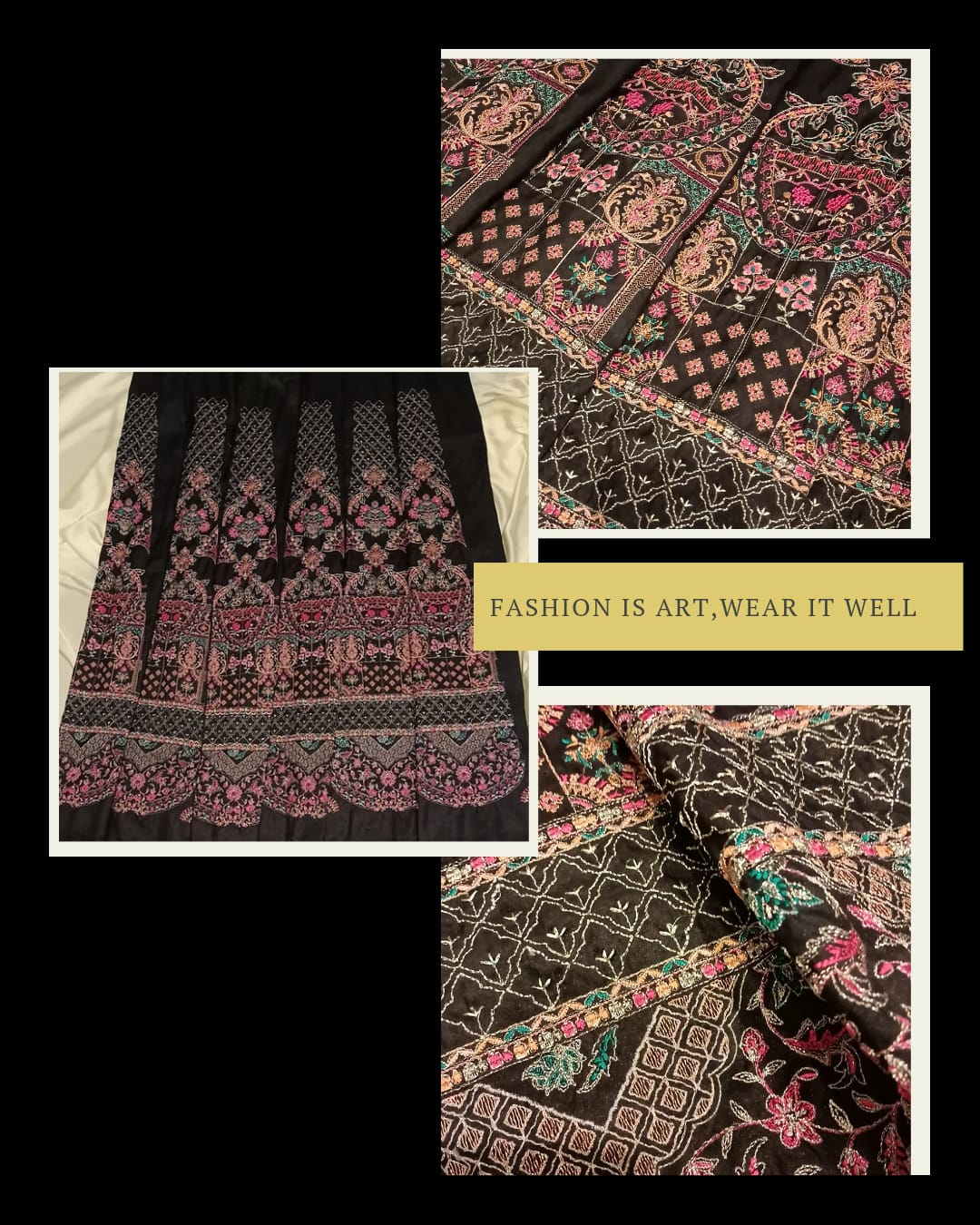 Embroidered Skirt Panels