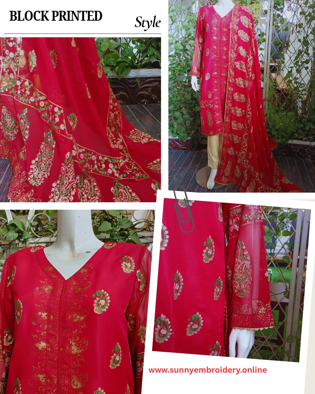 Unique Block Printed Dress,Made With Love
