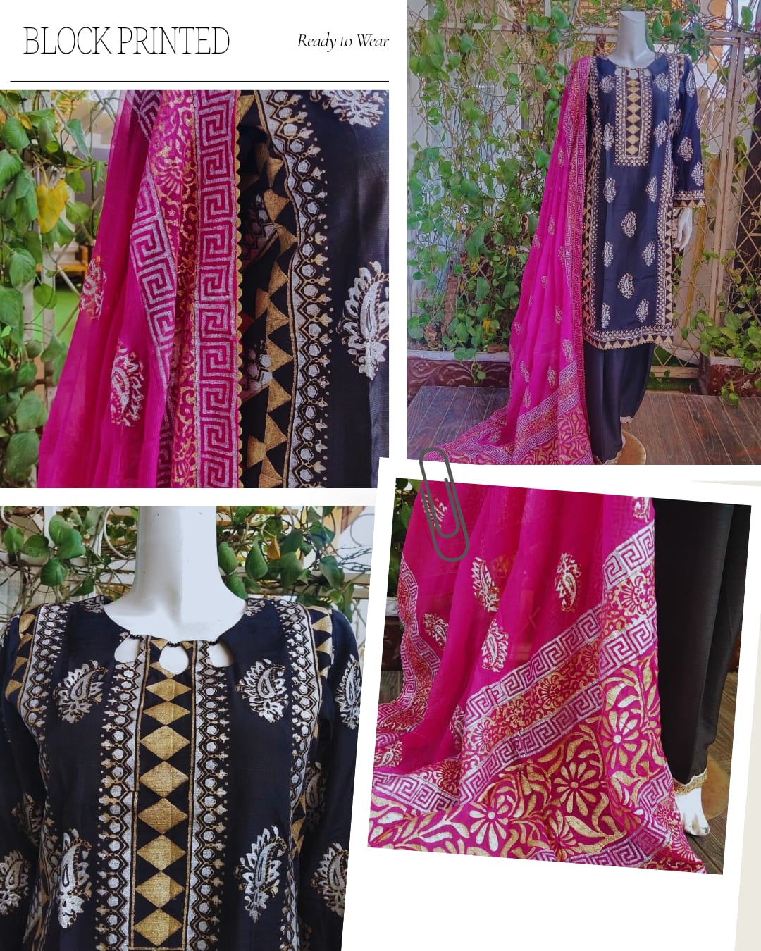 Unique Block Printed Dress,Made With Love