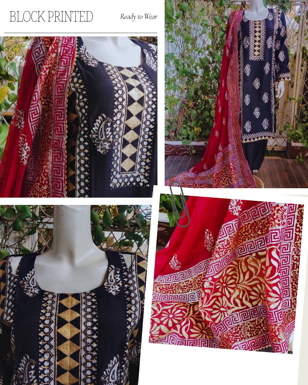 Unique Block Printed Dress,Made With Love