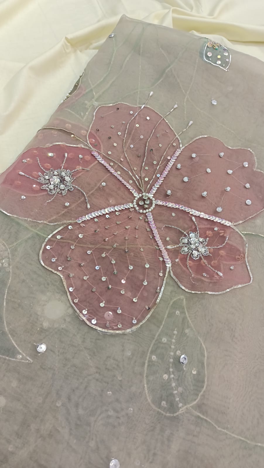 Hand Painted Embroidered Dupatta