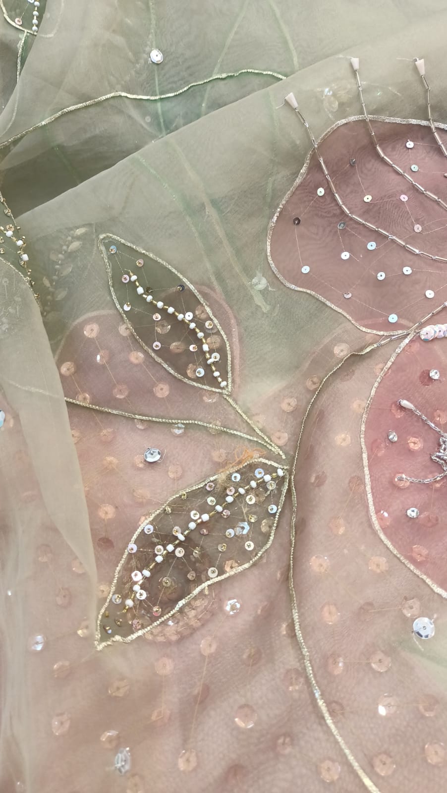 Hand Painted Embroidered Dupatta