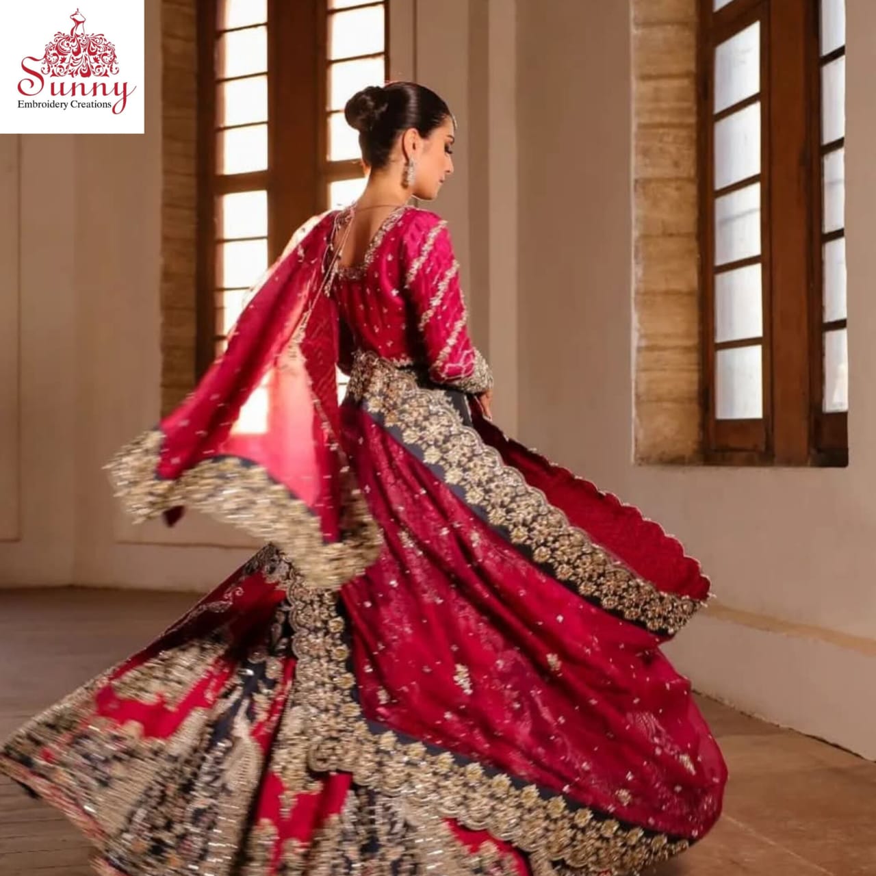 Royal Flush Bridal Dress - SUNNY Embroidery Creations