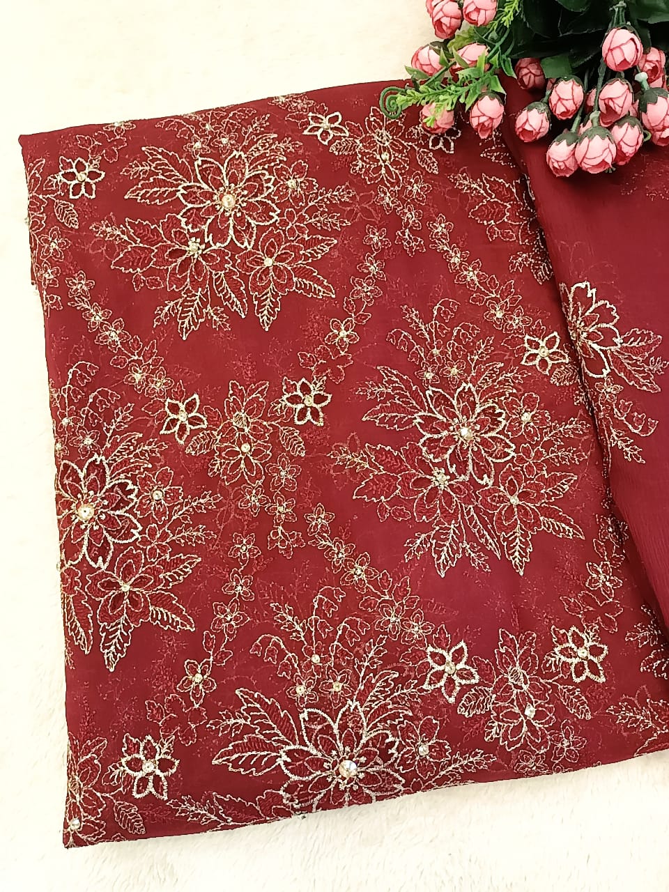 Ruby Rouge Party Wear - SUNNY Embroidery Creations