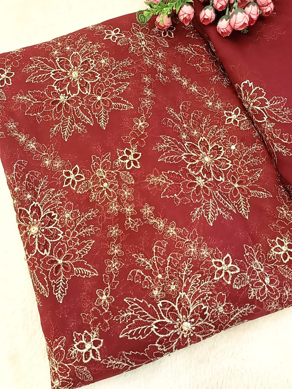 Ruby Rouge Party Wear - SUNNY Embroidery Creations