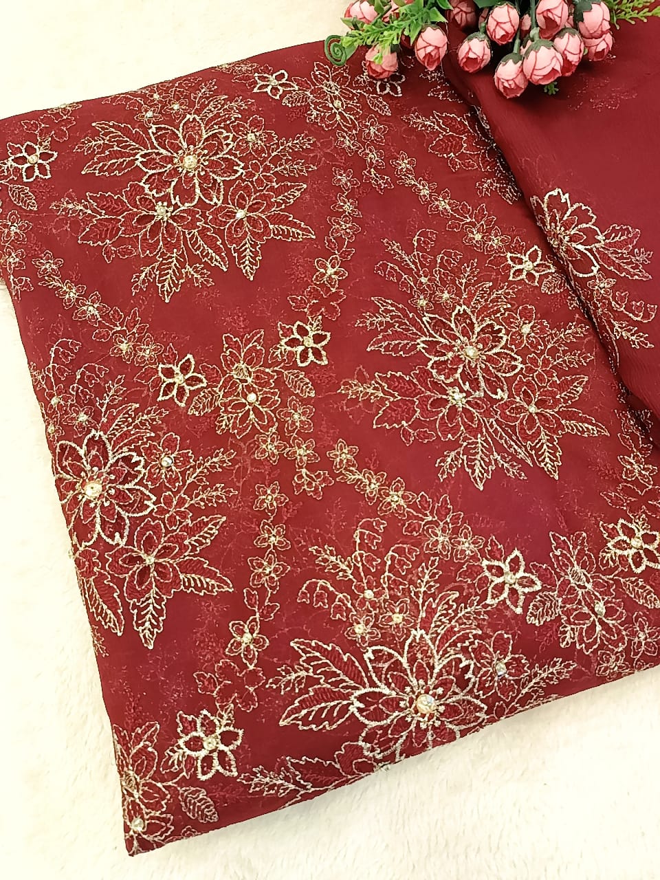 Ruby Rouge Party Wear - SUNNY Embroidery Creations
