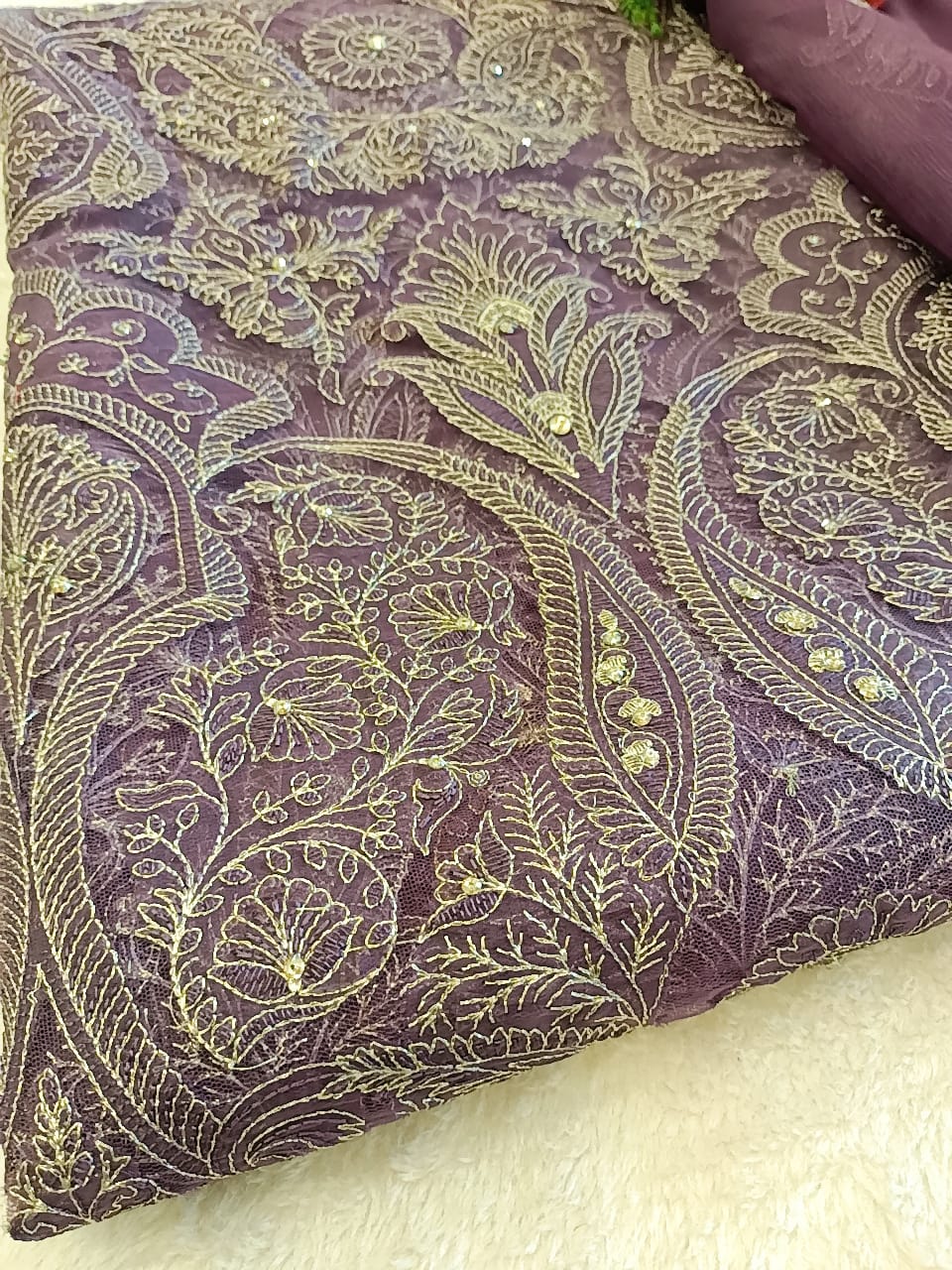 Violet Vibes Party Wear - SUNNY Embroidery Creations