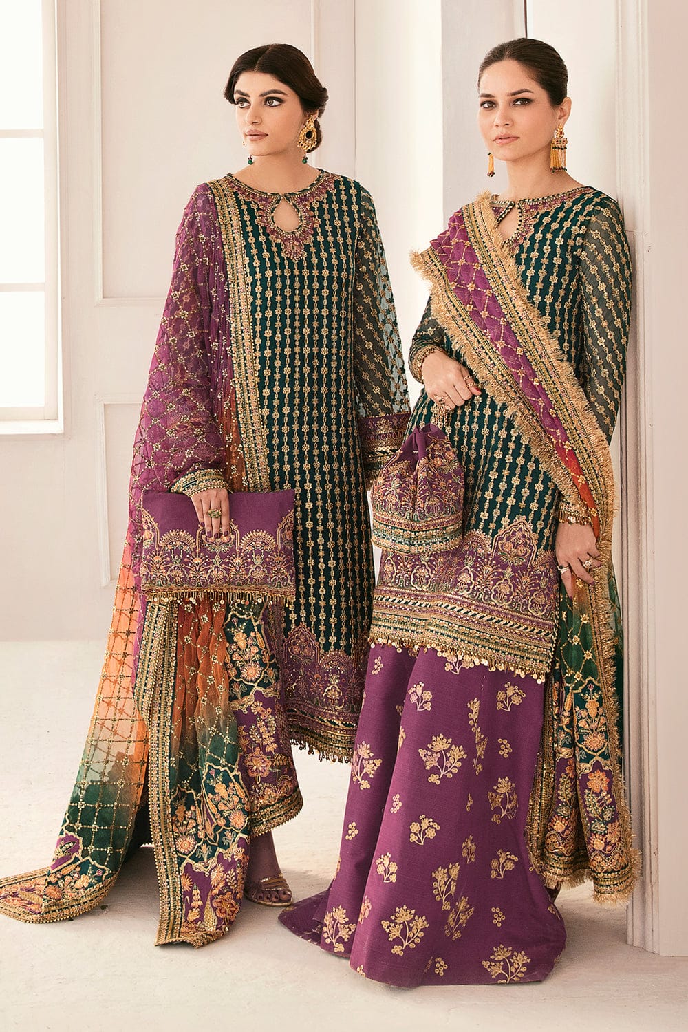 Aurora Bloom Party Wear - SUNNY Embroidery Creations