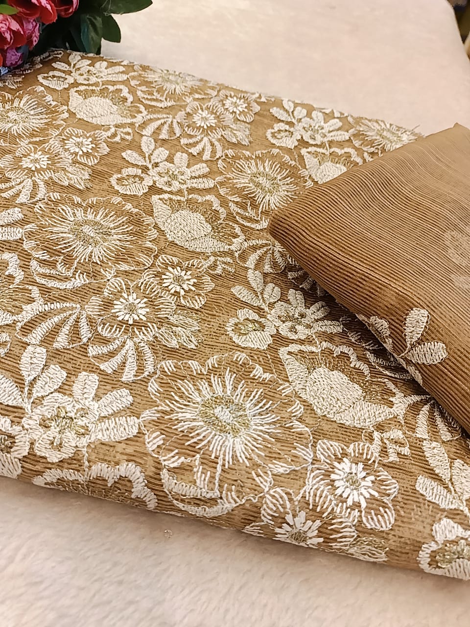Cotton Net Party Wear - SUNNY Embroidery Creations