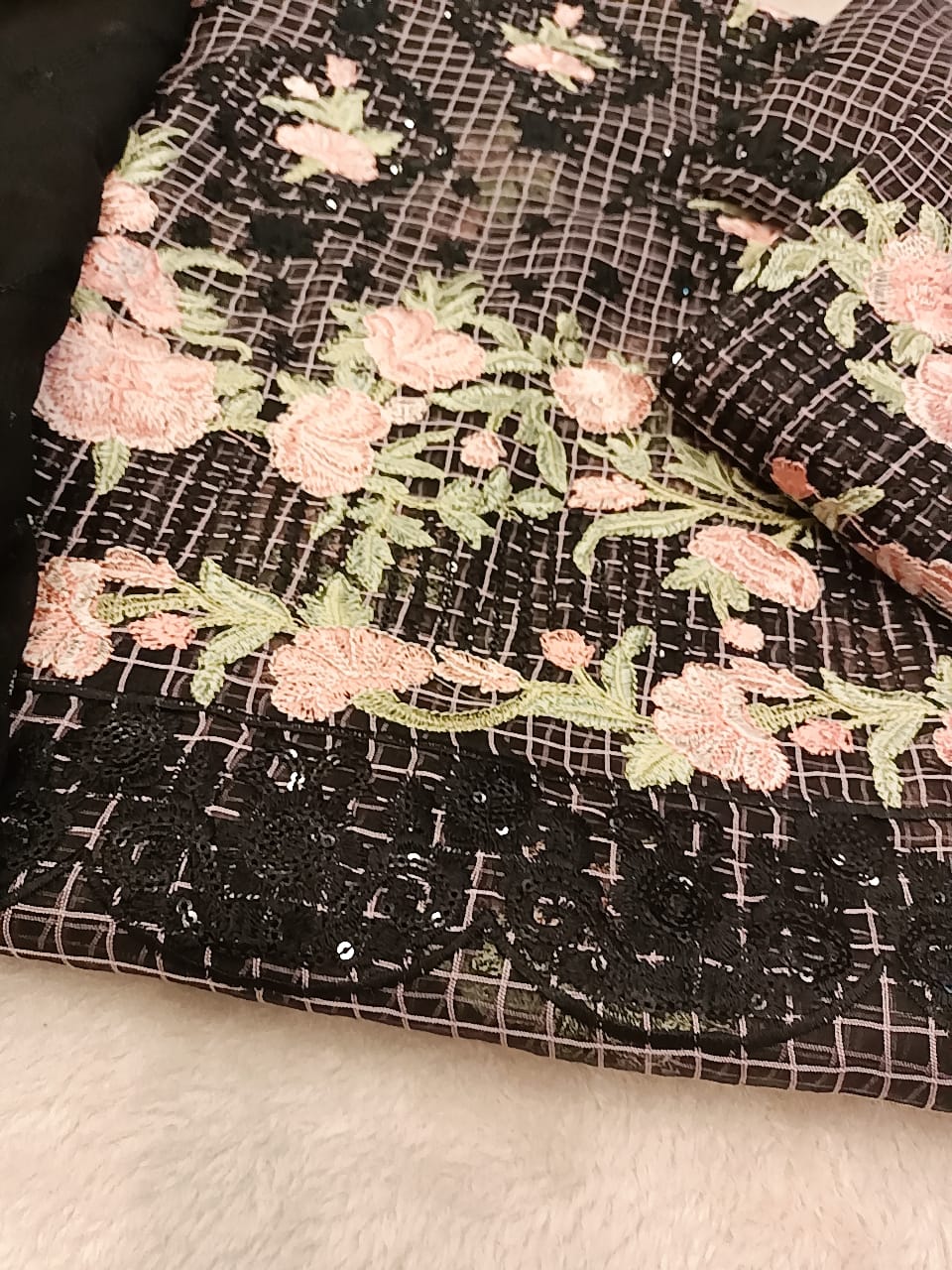 Cotton Net Party Wear - SUNNY Embroidery Creations