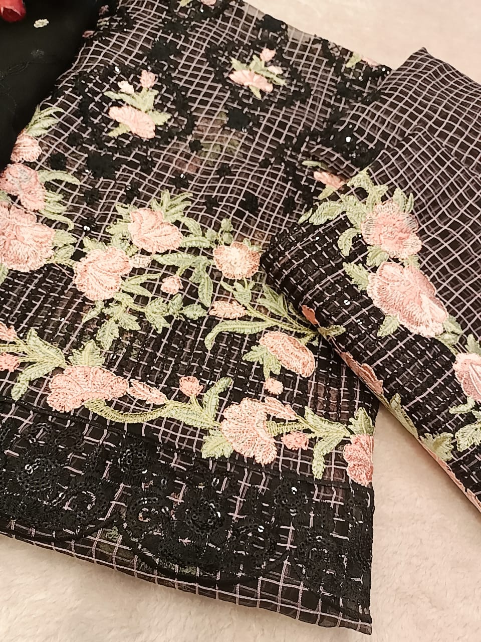 Cotton Net Party Wear - SUNNY Embroidery Creations