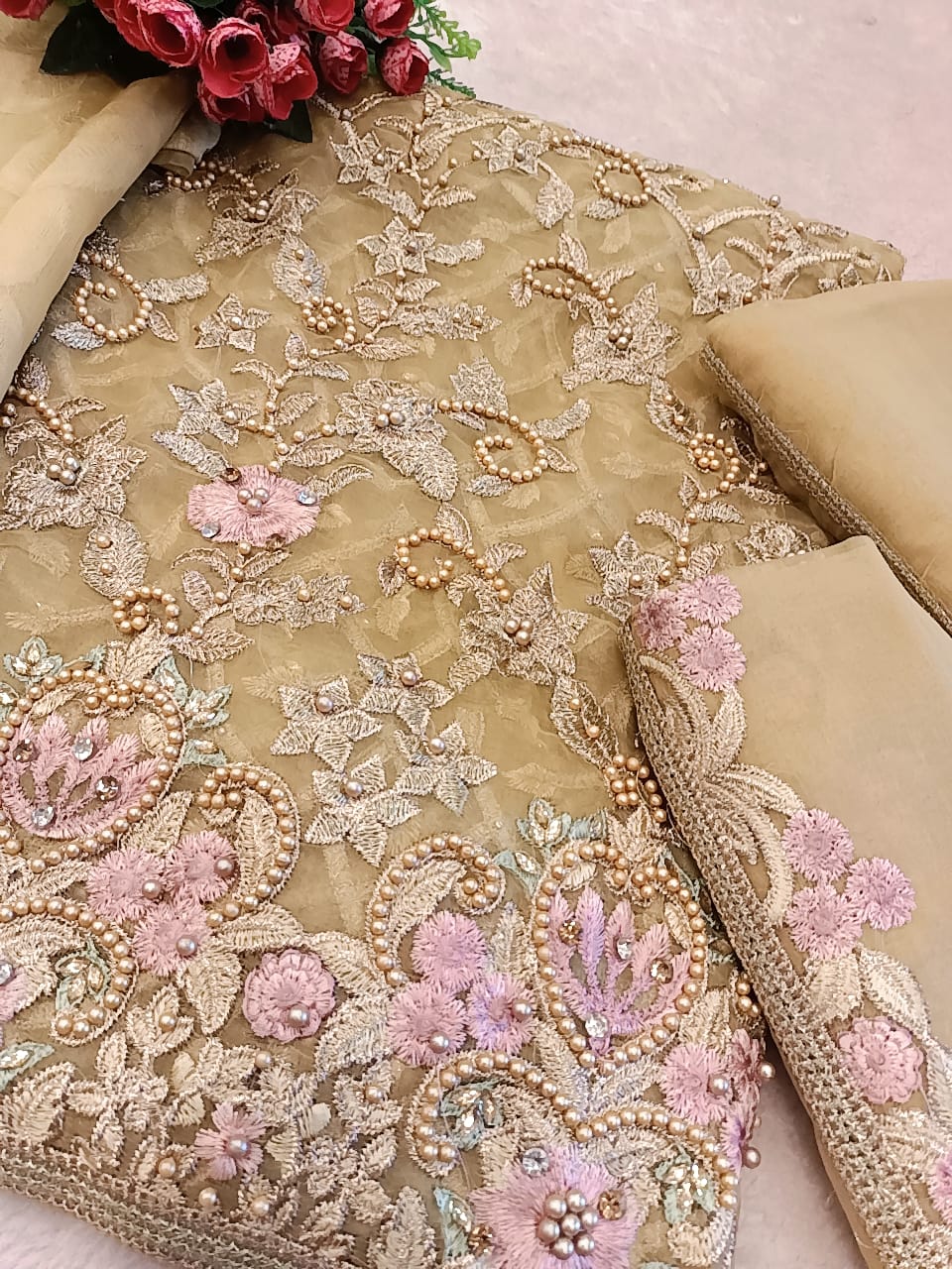 Cotton Net Party Wear - SUNNY Embroidery Creations