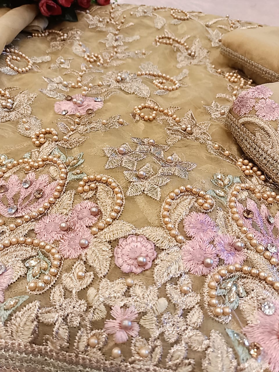 Cotton Net Party Wear - SUNNY Embroidery Creations
