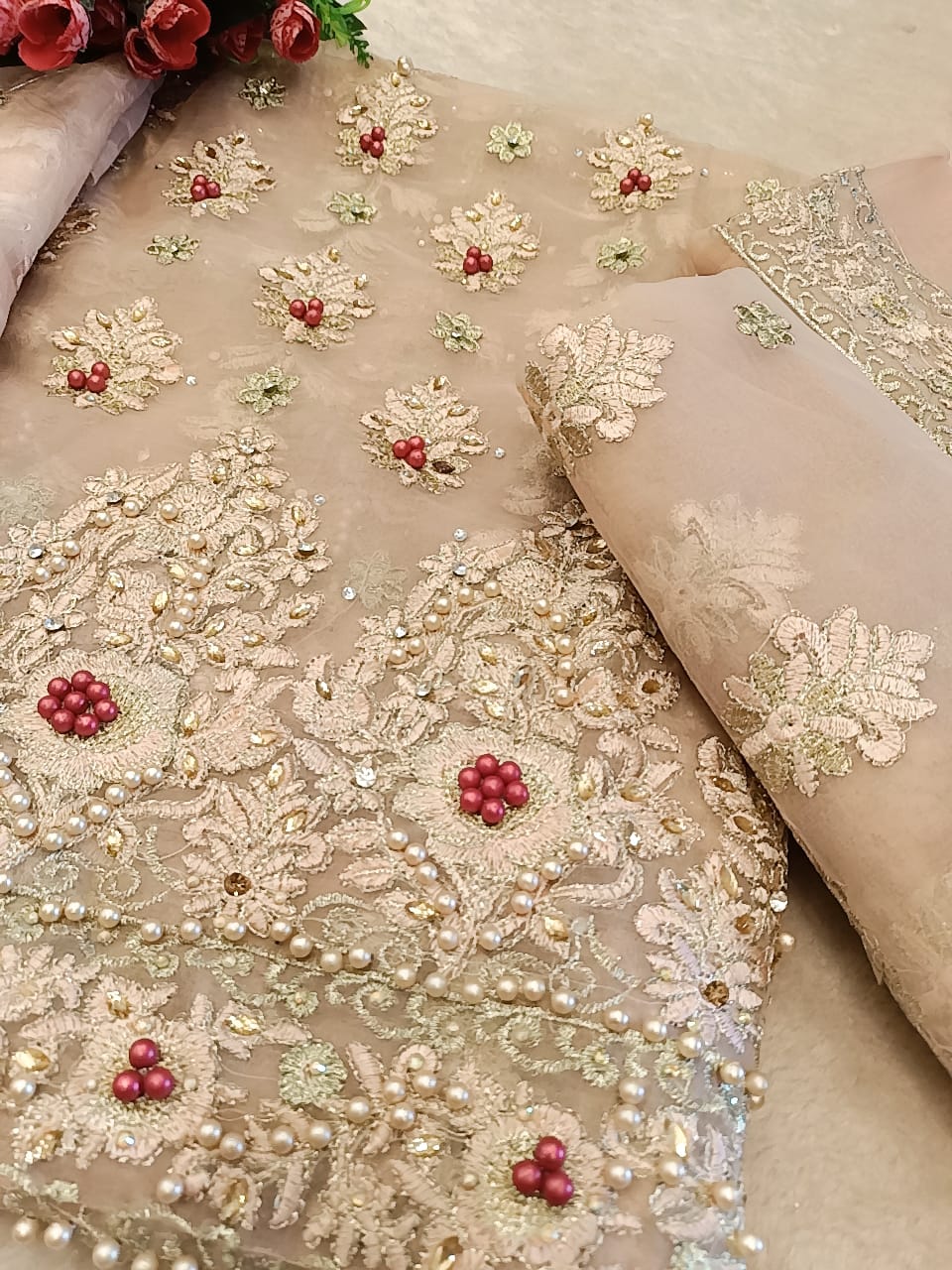 Cotton Net Party Wear - SUNNY Embroidery Creations