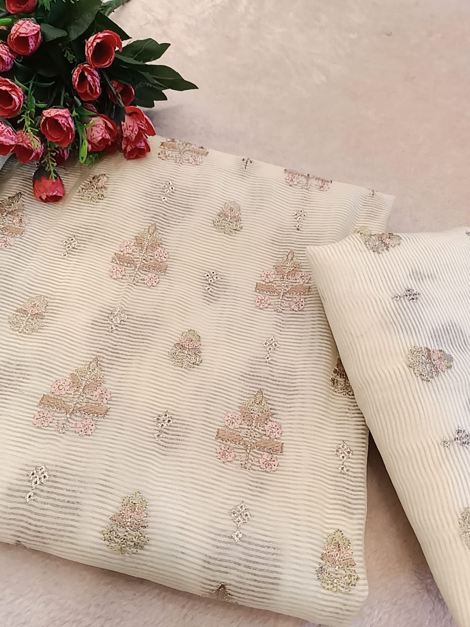 Cotton Net Party Wear - SUNNY Embroidery Creations