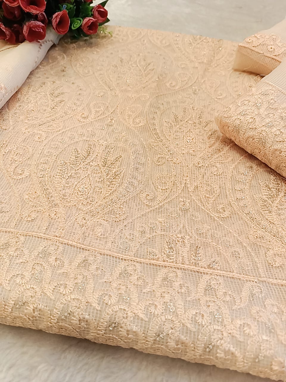 Cotton Net Party Wear - SUNNY Embroidery Creations