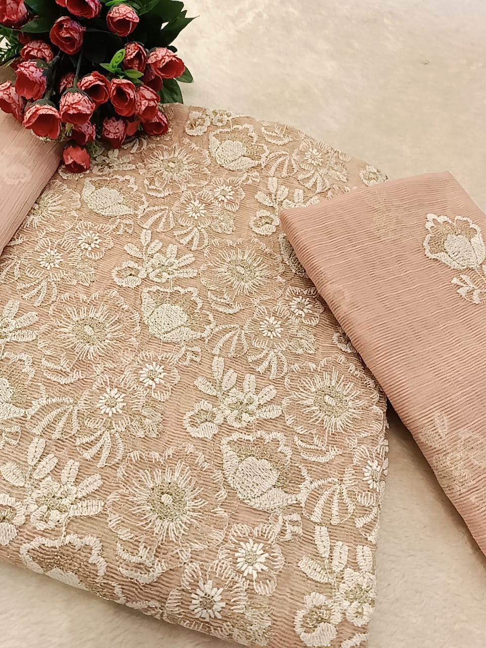 Cotton Net Party Wear - SUNNY Embroidery Creations