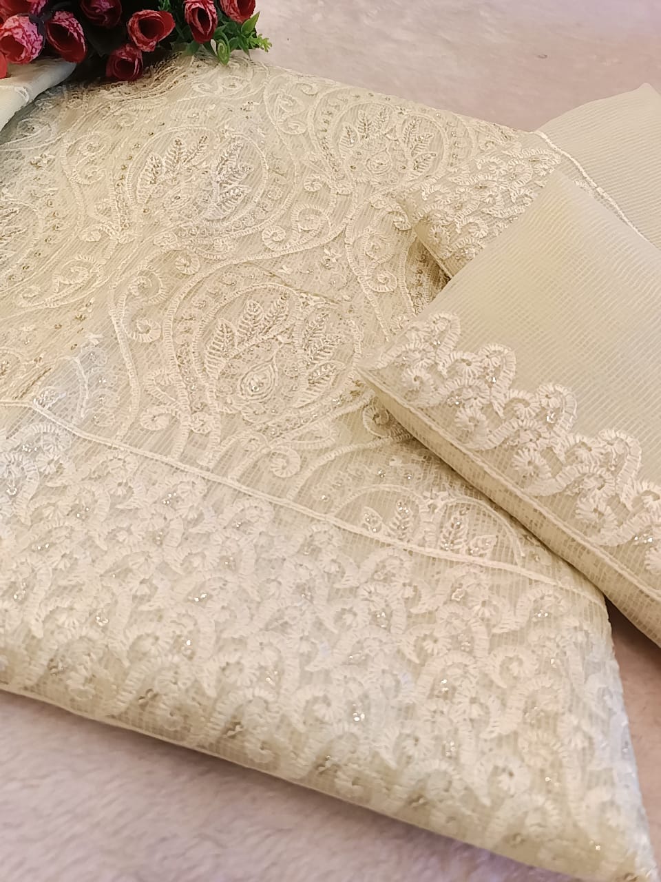 Cotton Net Party Wear - SUNNY Embroidery Creations