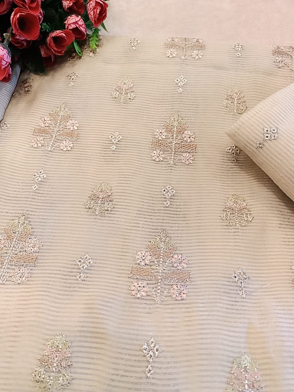Cotton Net Party Wear - SUNNY Embroidery Creations