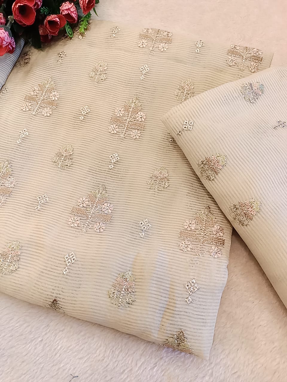 Cotton Net Party Wear - SUNNY Embroidery Creations