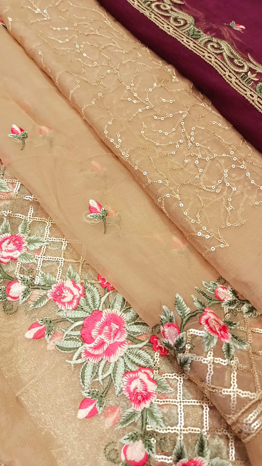 Luxury Party Wear Dress - SUNNY Embroidery Creations