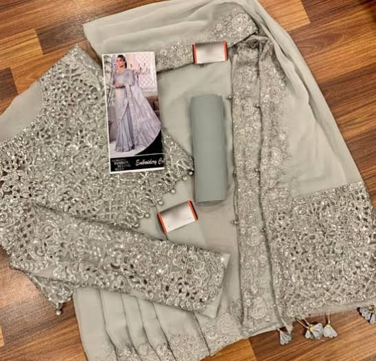 Luxury Un-stitched Saree - SUNNY Embroidery Creations