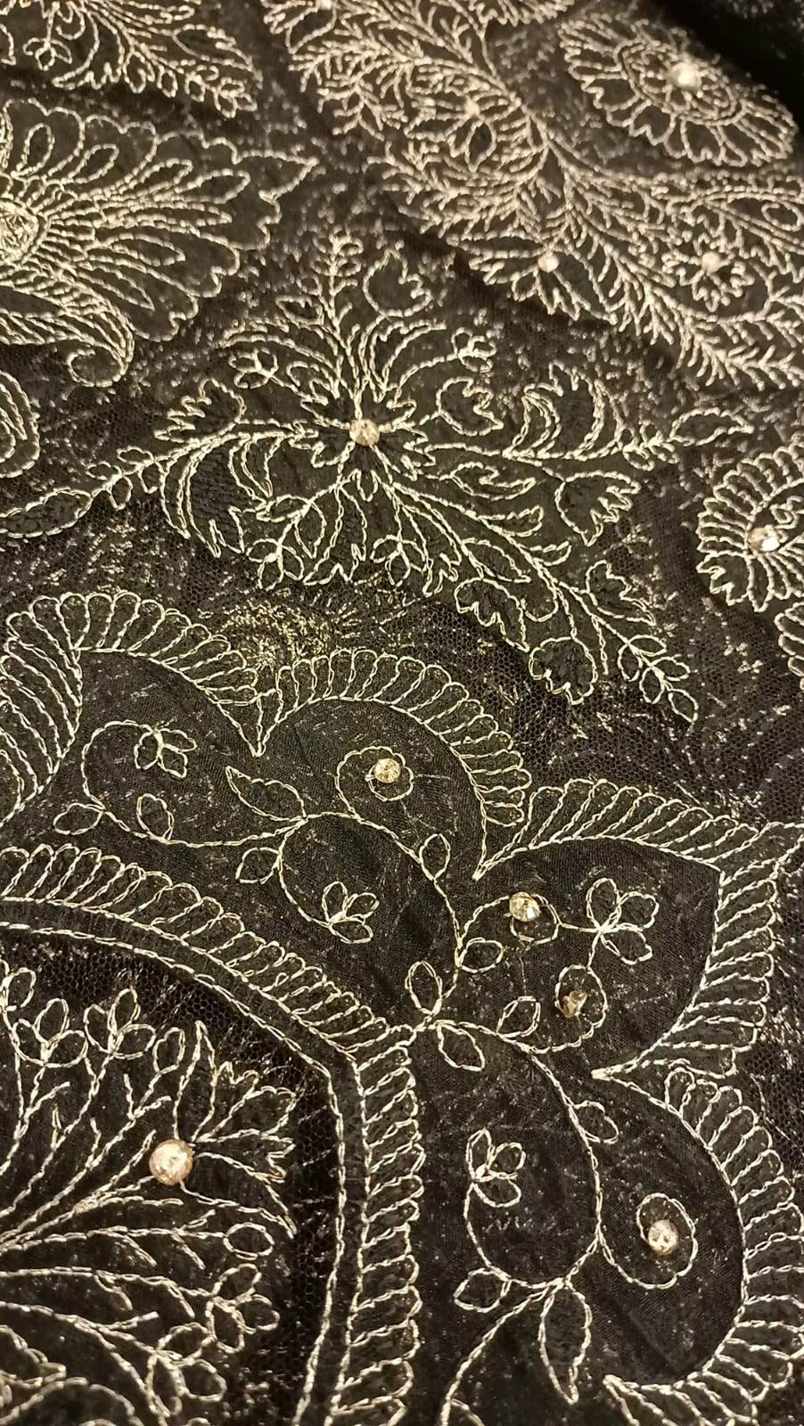 Cut Work Charm Black Dress - SUNNY Embroidery Creations