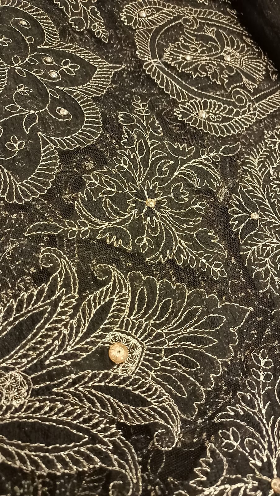 Cut Work Charm Black Dress - SUNNY Embroidery Creations