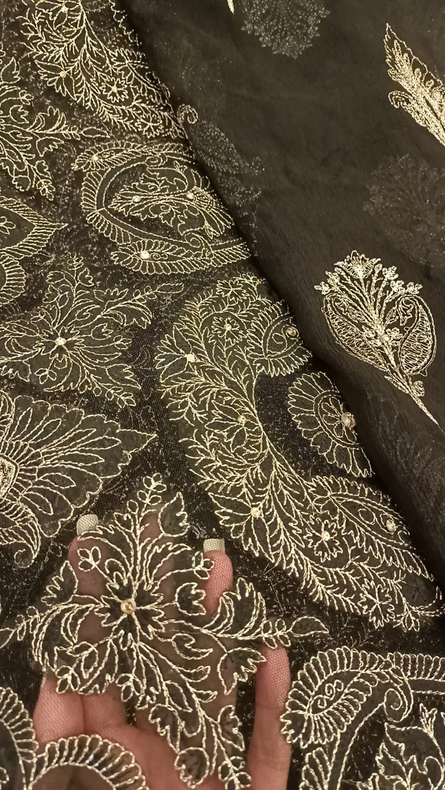 Cut Work Charm Black Dress - SUNNY Embroidery Creations