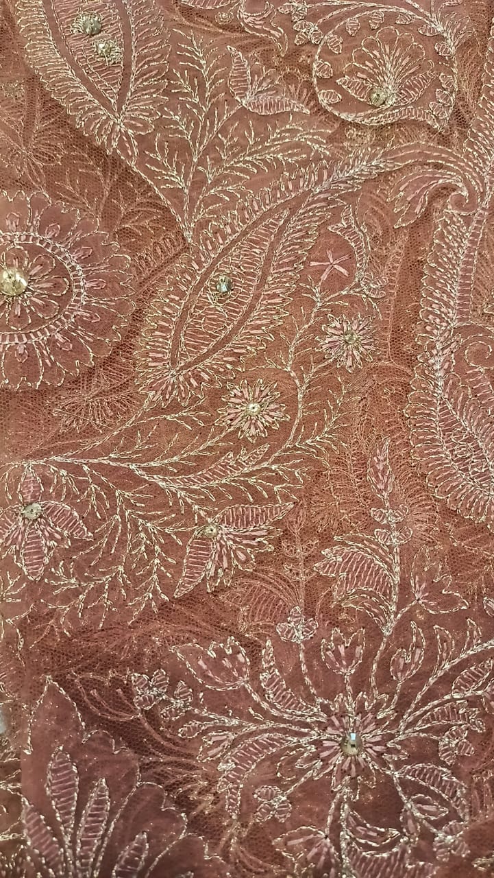 Coral Crush Party Wear - SUNNY Embroidery Creations