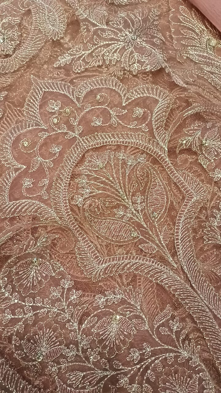 Coral Crush Party Wear - SUNNY Embroidery Creations