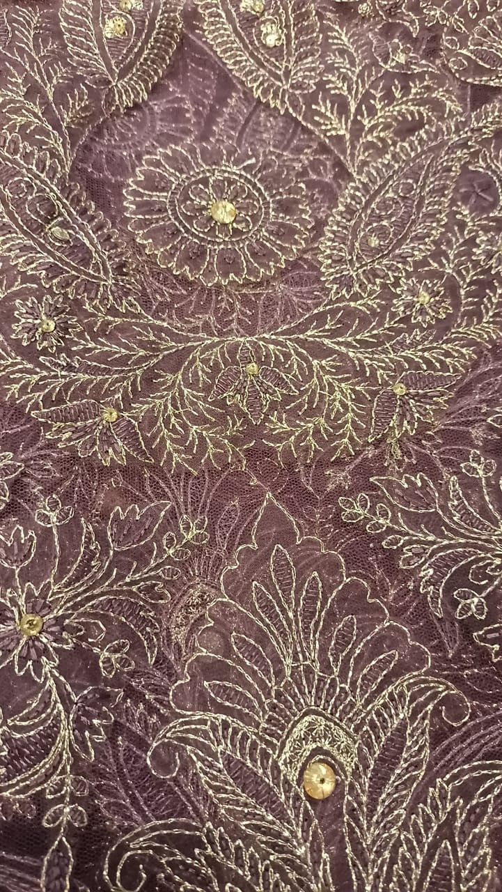 Violet Vibes Party Wear - SUNNY Embroidery Creations