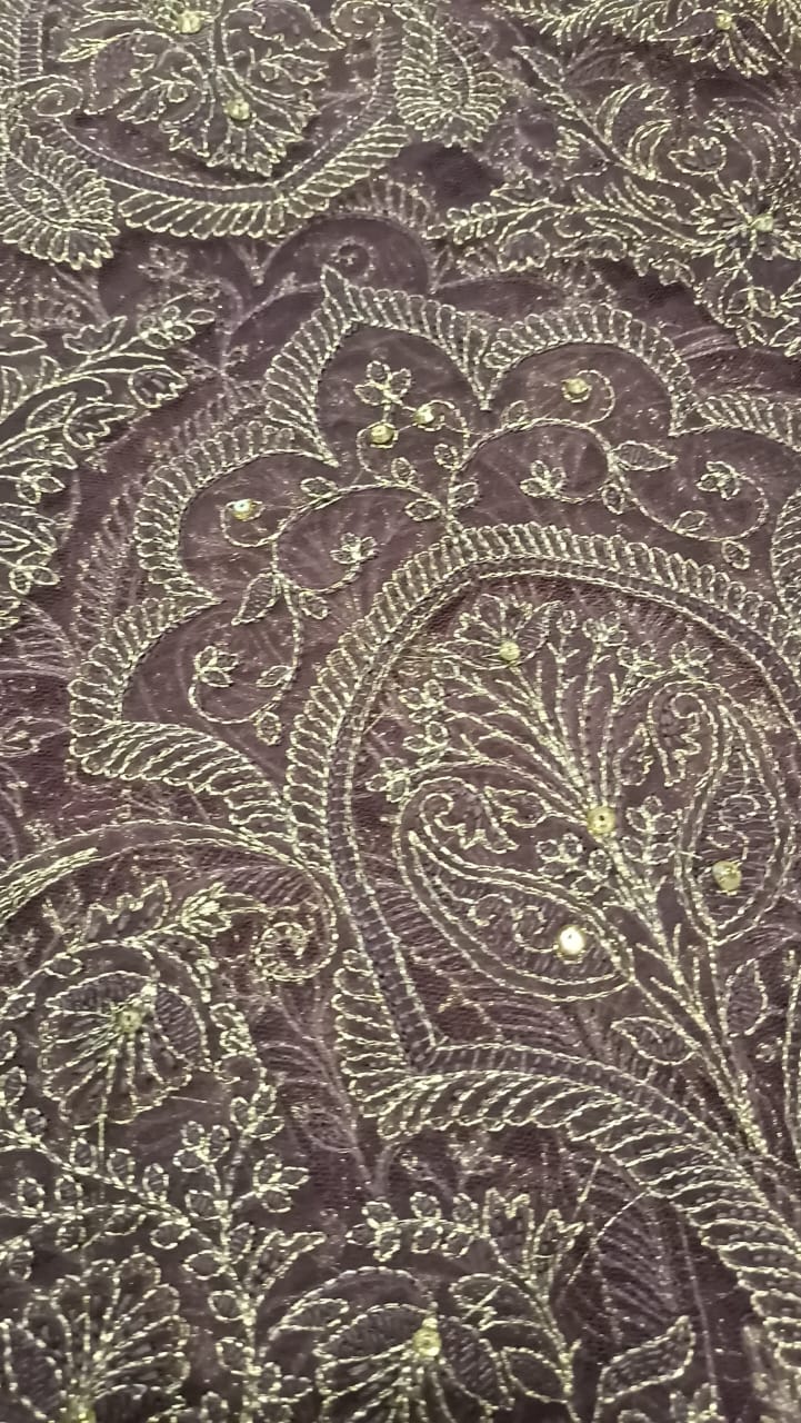 Violet Vibes Party Wear - SUNNY Embroidery Creations