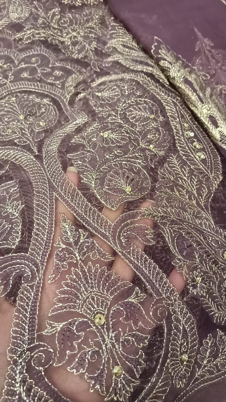 Violet Vibes Party Wear - SUNNY Embroidery Creations