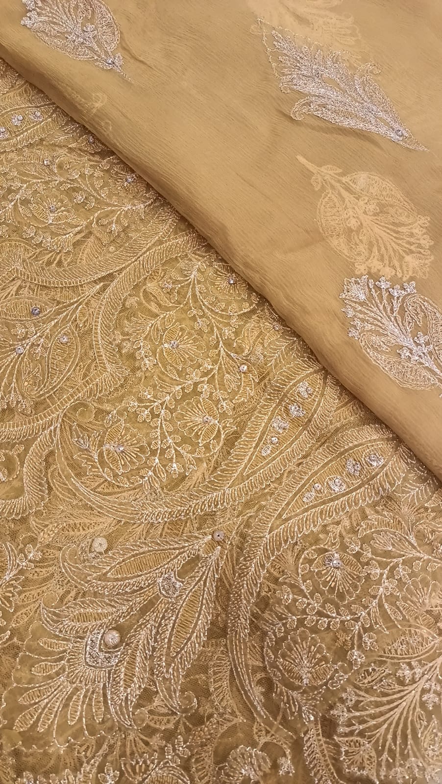 Golden Glow Party Wear - SUNNY Embroidery Creations